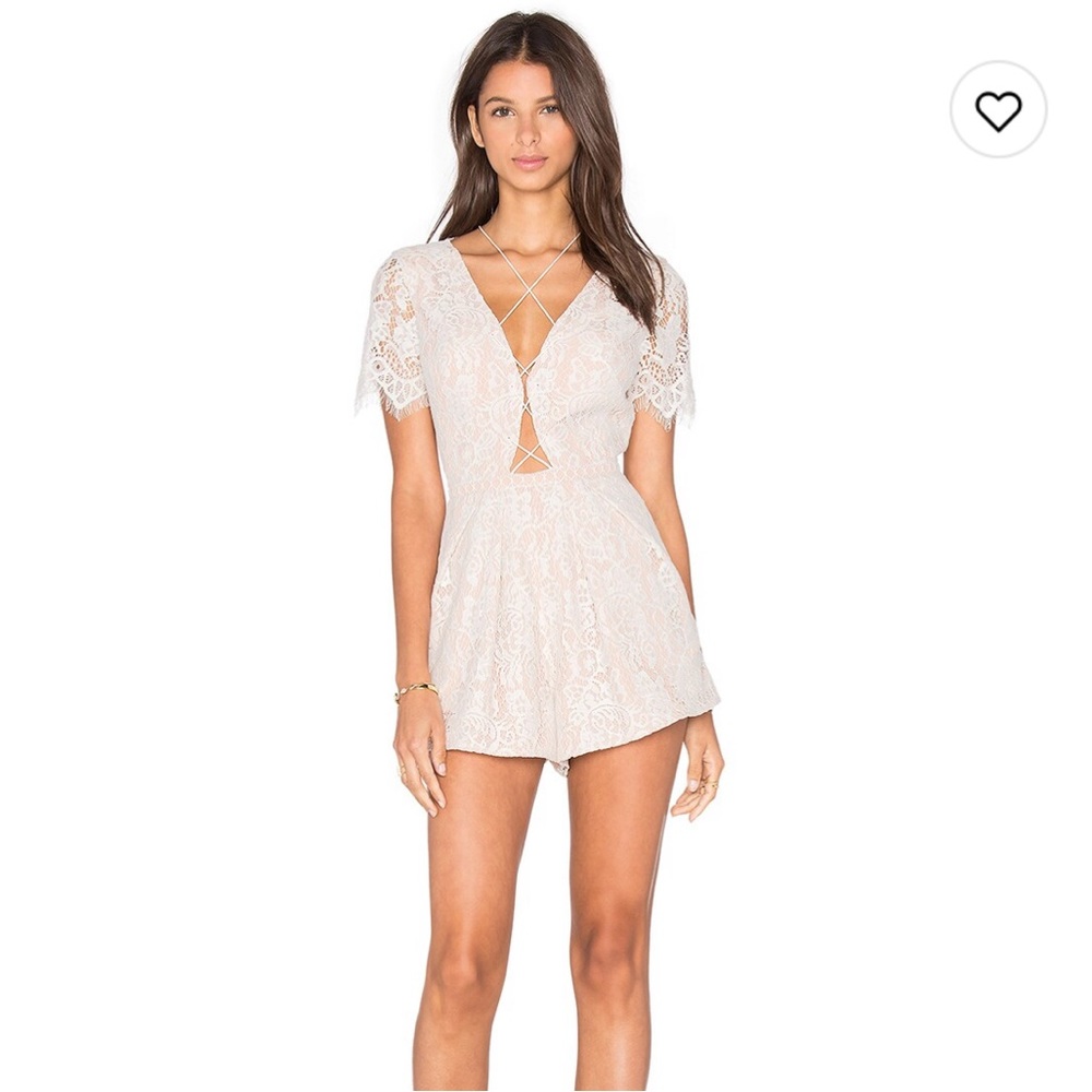 Stylestalker White Lace Romper